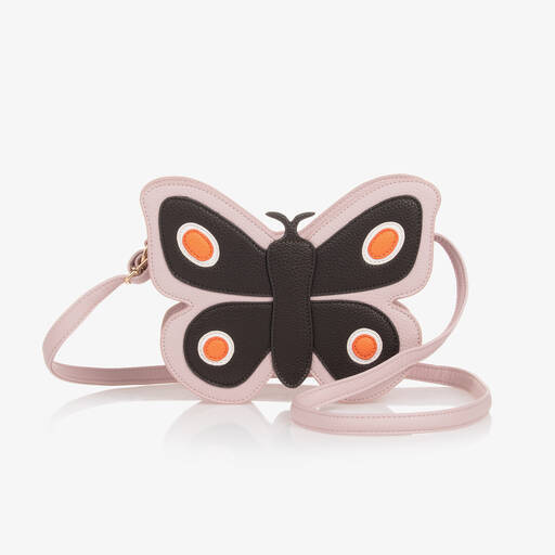 Molo-Girls Pink Butterfly Shoulder Bag (22cm) | Childrensalon