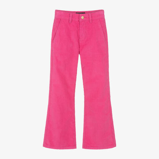 Molo-Girls Pink Corduroy Flared Trousers | Childrensalon