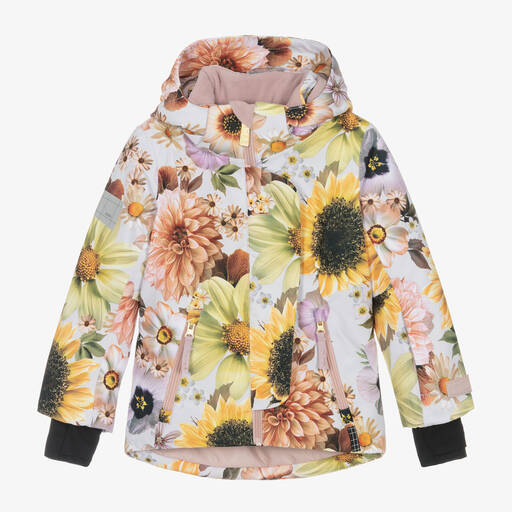 Molo-Розовая лыжная куртка с цветами | Childrensalon