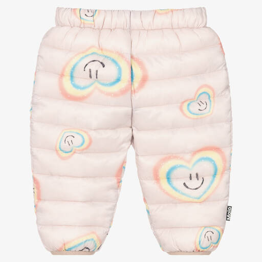 Molo-Girls Pink Water-Repellent Padded Trousers | Childrensalon