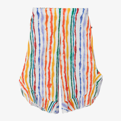 Molo-Girls Rainbow Cotton Beach Trousers | Childrensalon