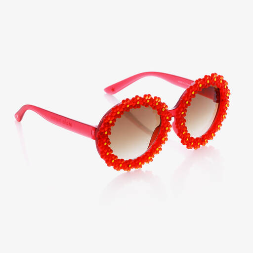 Molo-Красные солнцезащитные очки в оправе с цветами (UVA/UVB) | Childrensalon