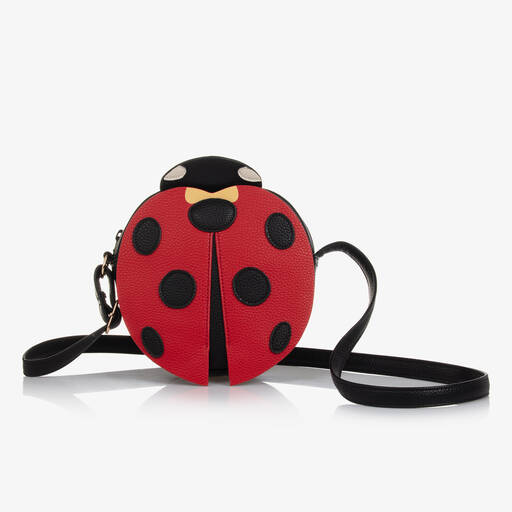 Molo-Girls Red Ladybird Shoulder Bag (17.5cm) | Childrensalon