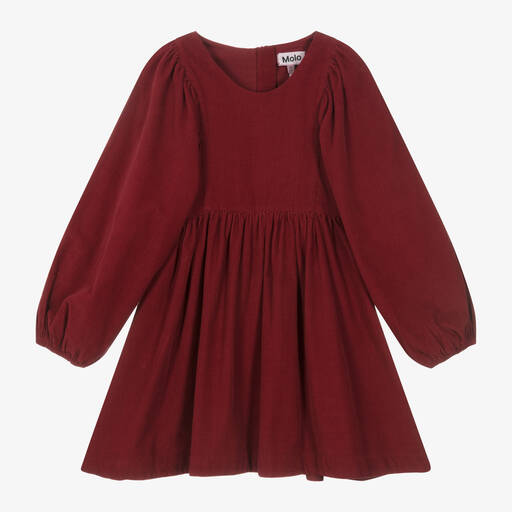 Molo-Girls Red Needlecord Dress | Childrensalon