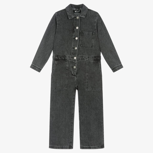 Molo-Denim-Jumpsuit in verwaschenem Grau | Childrensalon