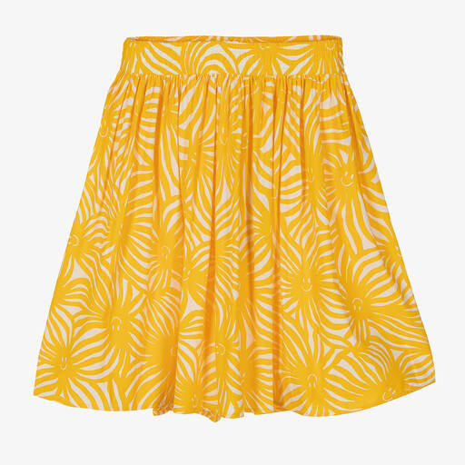 Molo-Girls Yellow Organic Cotton Skirt | Childrensalon