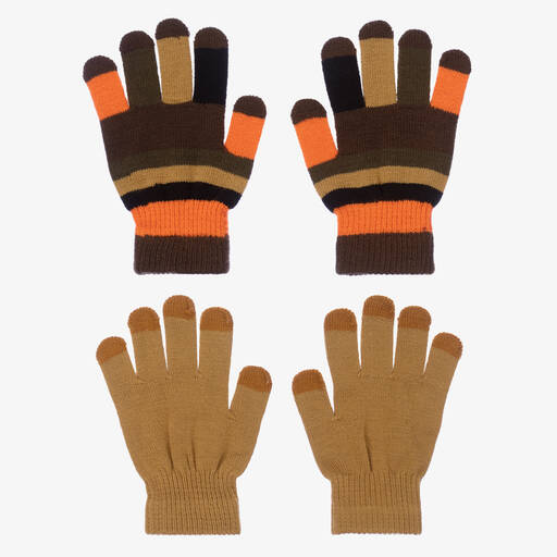 Molo-Вязаные перчатки цвета хаки (2пары) | Childrensalon