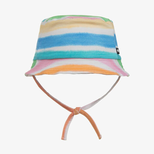 Molo-Multicolour Stripe Cotton Sun Hat | Childrensalon