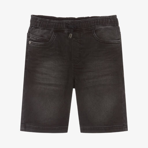 Molo-Short noir en jean ado garçon | Childrensalon