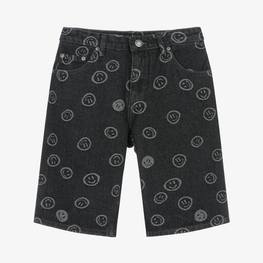 Molo-Черные джинсовые шорты со смайлами | Childrensalon