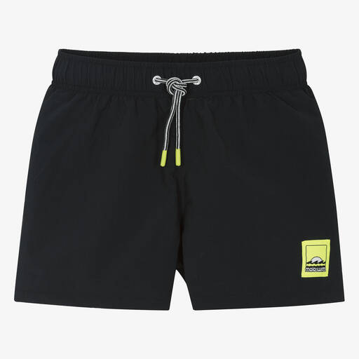 Molo-Teen Boys Black Swim Shorts (UPF50+) | Childrensalon