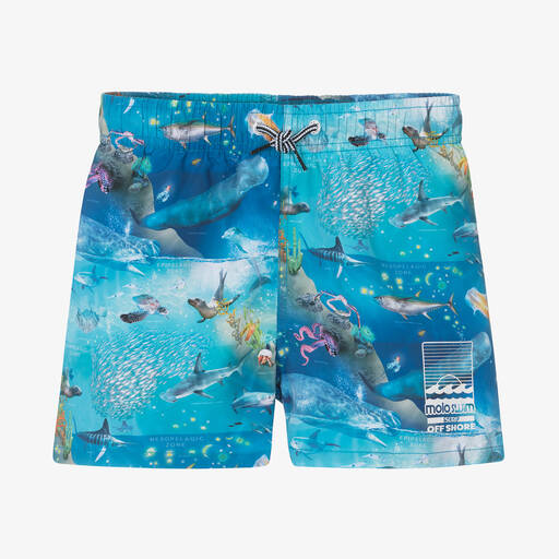 Molo-Blaue Teen Ozean-Badeshorts LSF 50+ | Childrensalon