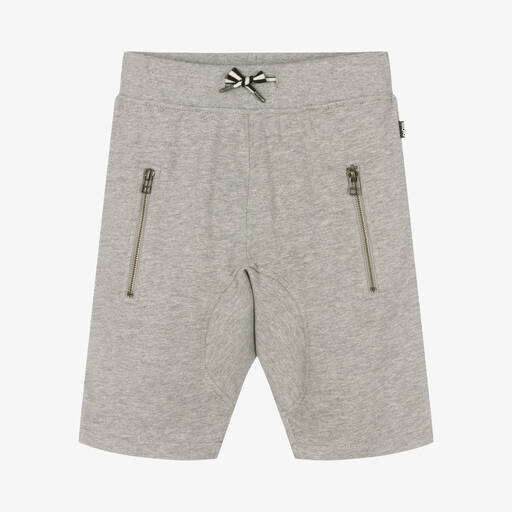Molo-Teen Boys Grey Cotton Shorts | Childrensalon