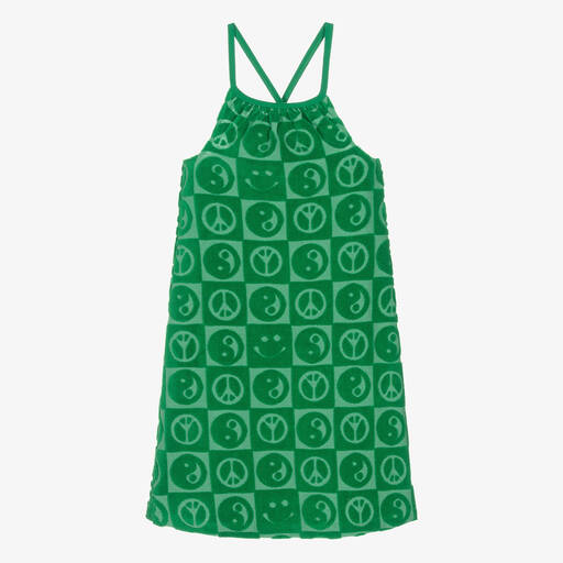 Molo-Teen Girls Green Cotton Towelling Dress | Childrensalon