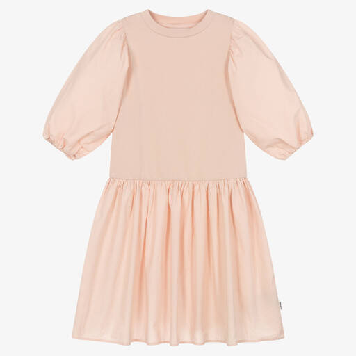 Molo-Teen Girls Pale Pink Cotton Midi Dress | Childrensalon