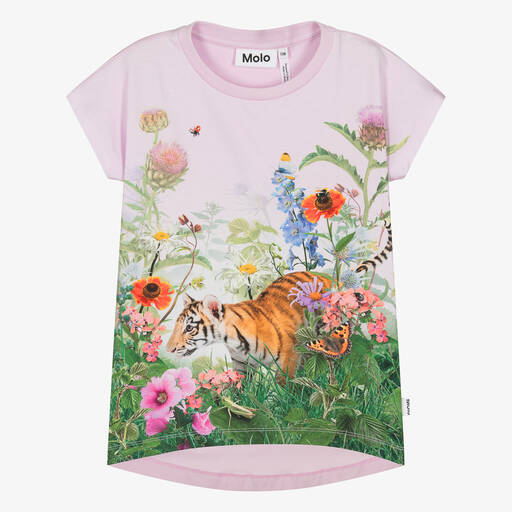 Molo-Teen Girls Pink Cotton T-Shirt | Childrensalon