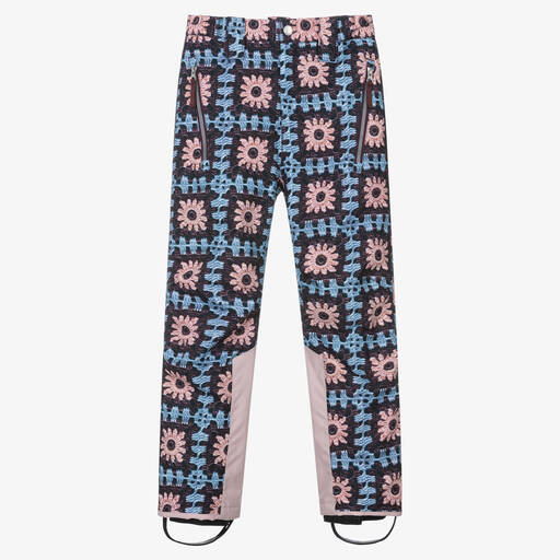 Molo-Teen Girls Purple Crochet Print Ski Trousers | Childrensalon