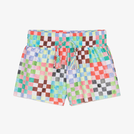 Molo-Teen Multicoloured Check Swim Shorts (UPF 50+) | Childrensalon