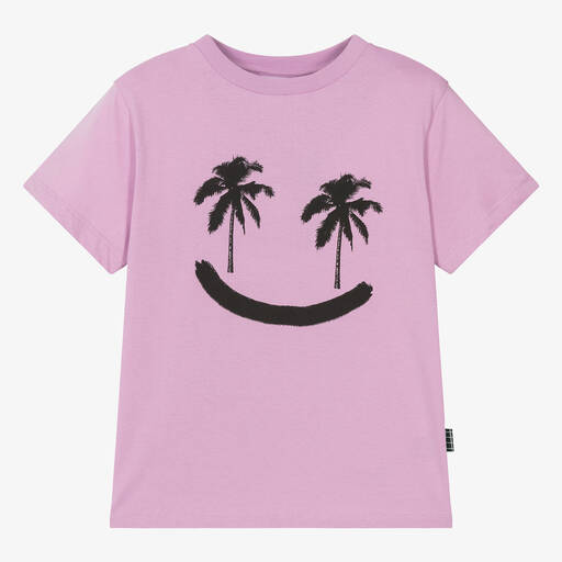 Molo-Teen Purple Cotton Palm Tree T-Shirt | Childrensalon