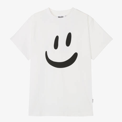 Molo-Teen White Organic Cotton T-Shirt | Childrensalon