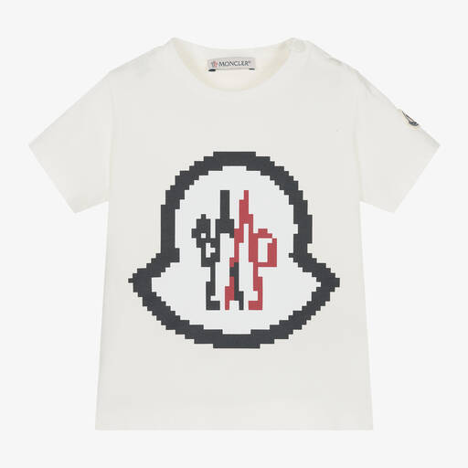 Moncler Enfant-Baby Boys Ivory Cotton T-shirt | Childrensalon