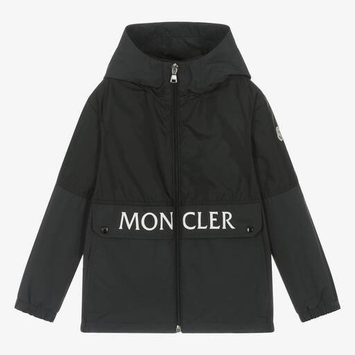 Moncler Enfant-Boys Black Hooded Joly Jacket | Childrensalon