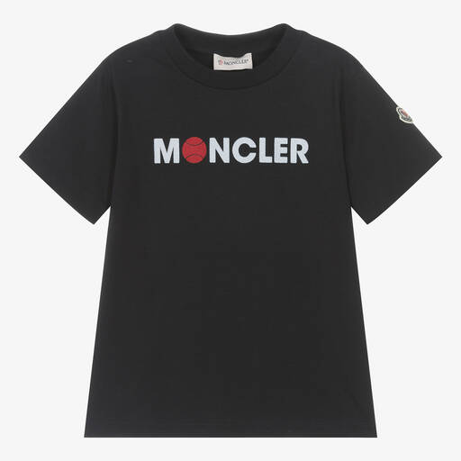 Moncler Enfant-Boys Blue Cotton Basketball T-Shirt | Childrensalon