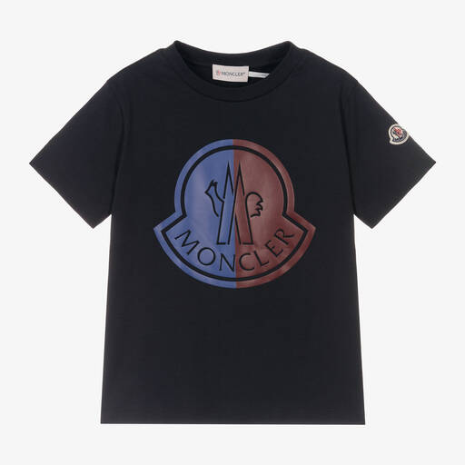 Moncler Enfant-Boys Blue Cotton T-Shirt | Childrensalon