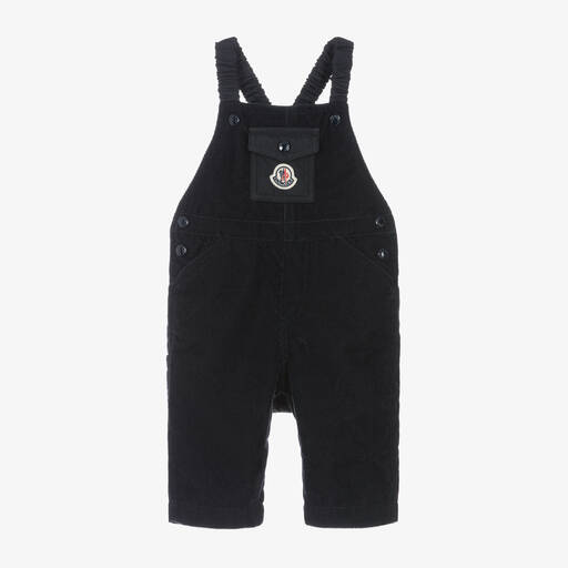 Moncler Enfant-Boys Navy Blue Corduroy Dungarees | Childrensalon