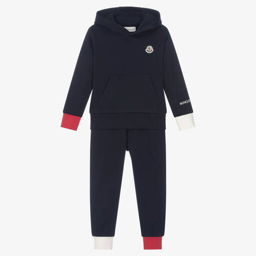 Moncler Enfant-Navyblauer Baumwoll-Trainingsanzug | Childrensalon