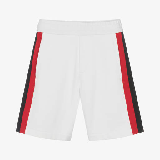 Moncler Enfant-Boys White Cotton Jersey Shorts | Childrensalon