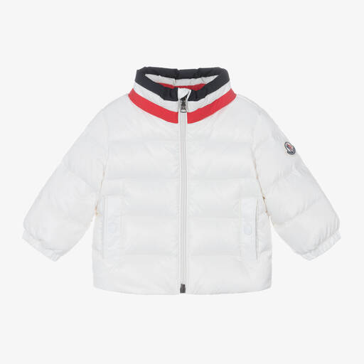 Moncler Enfant-Boys White Vashiti Down Puffer Jacket | Childrensalon