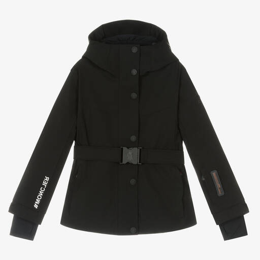 Moncler Enfant-Черная лыжная куртка для девочек | Childrensalon