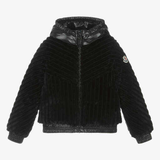 Moncler Enfant-Girls Black Faux Fur Pedrix Jacket | Childrensalon