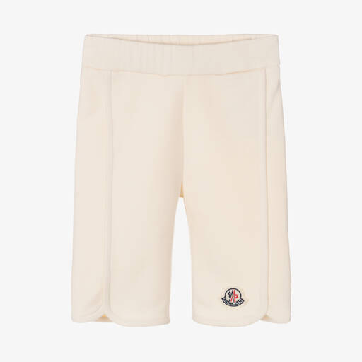 Moncler Enfant-Girls Ivory Wide Leg Cotton Trousers | Childrensalon