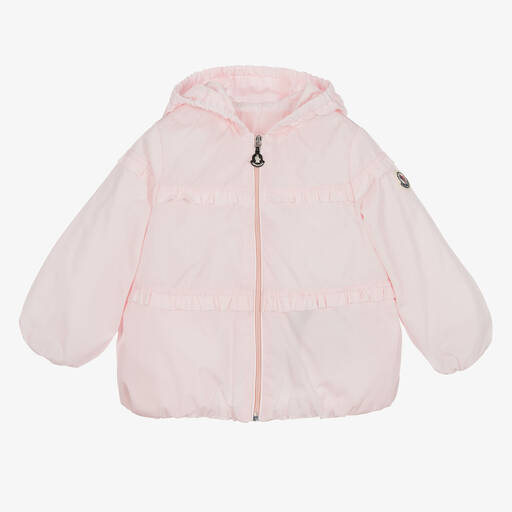 Moncler Enfant-Girls Pale Pink Hiti Hooded Jacket | Childrensalon