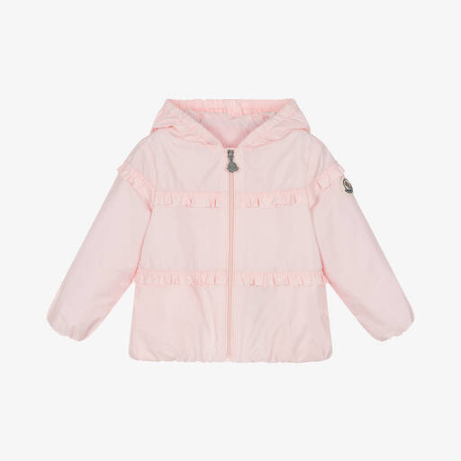 Moncler Enfant-Girls Pink Hiti Hooded Jacket | Childrensalon