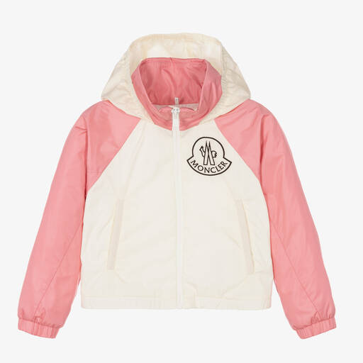 Moncler Enfant-Girls Pink & Ivory Enabish Jacket | Childrensalon