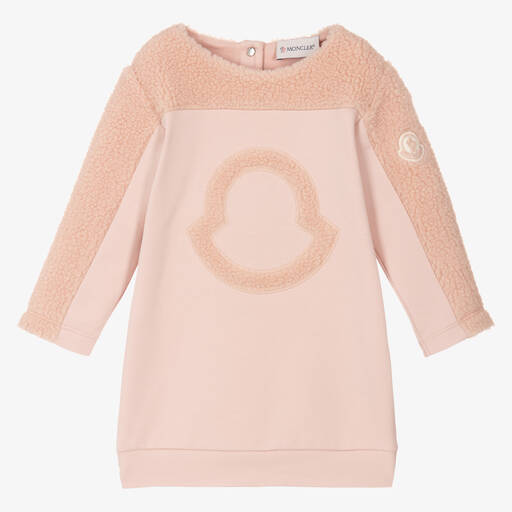 Moncler Enfant-Girls Pink Sweatshirt Dress | Childrensalon