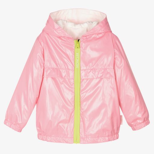 Moncler Enfant-Girls Pink Windbreaker Jacket | Childrensalon