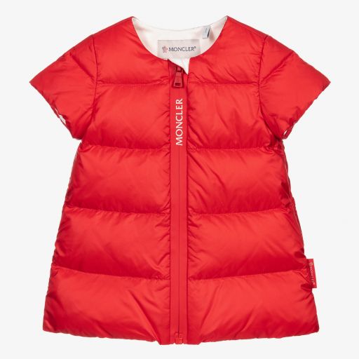 Moncler Enfant-Красное пуховое платье для девочек | Childrensalon