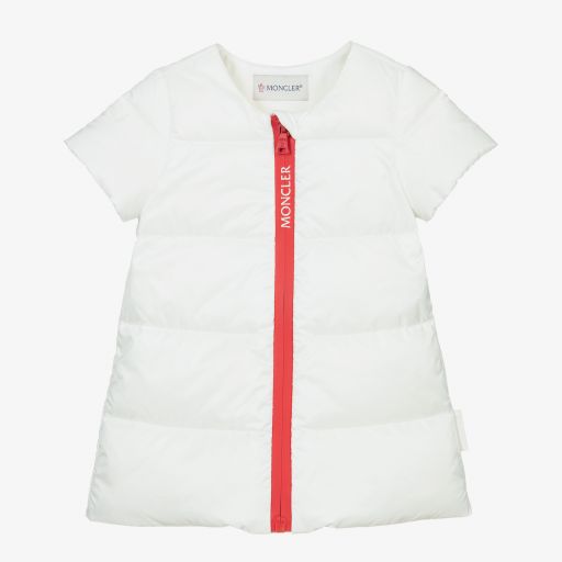 Moncler Enfant-Белое пуховое платье для девочек | Childrensalon