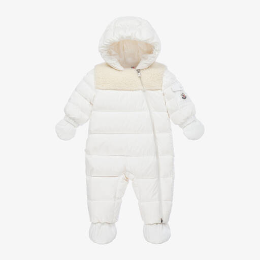 Moncler Enfant-Ivory Down Padded Sefou Baby Snowsuit | Childrensalon