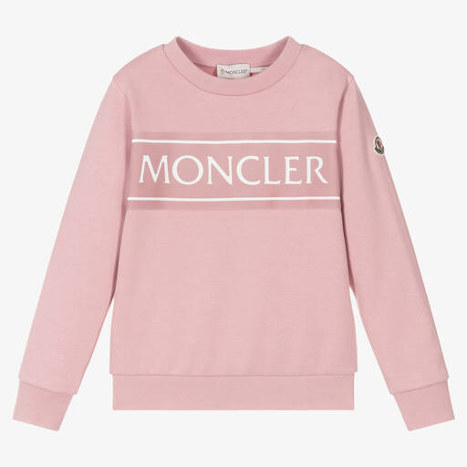 Moncler Enfant-Pale Pink Cotton Sweatshirt | Childrensalon