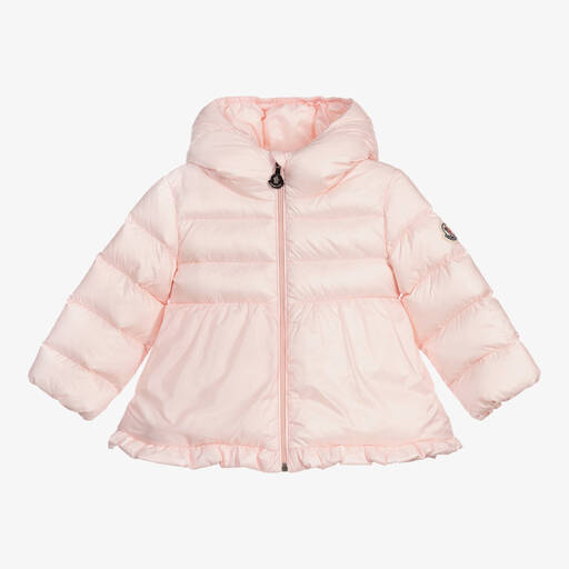 Moncler Enfant-Pink Down Padded Puffer Coat | Childrensalon