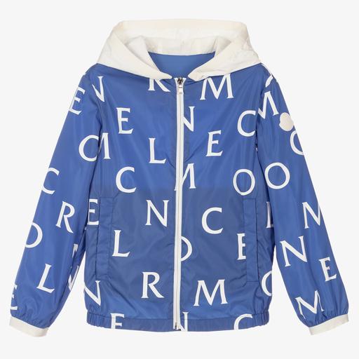 Moncler Enfant-Голубая куртка для мальчиков-подростков | Childrensalon