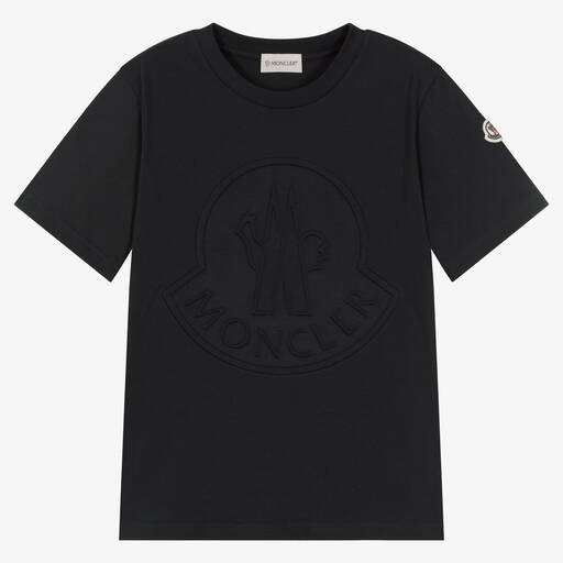 Moncler Enfant-Navyblaues Teen Baumwoll-T-Shirt | Childrensalon