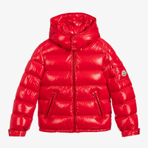 Moncler Enfant-Teen Boys Red Maya Down Puffer Jacket | Childrensalon