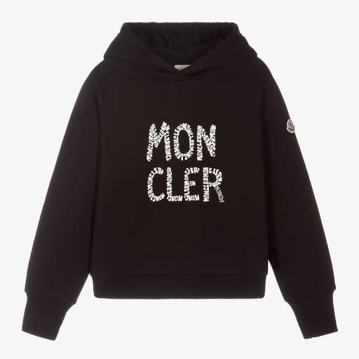 Moncler Enfant-Teen Girls Black Sweatshirt | Childrensalon