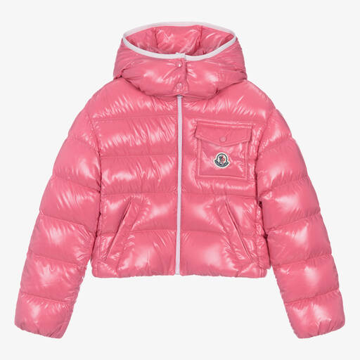 Moncler Enfant-Teen Girls Pink Andro Down Puffer Jacket | Childrensalon